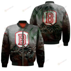 Bradley Braves Bomber Jacket 3D Printed Coconut Tree Tropical Grunge