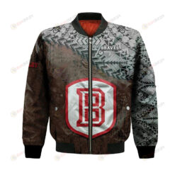 Bradley Braves Bomber Jacket 3D Printed Grunge Polynesian Tattoo