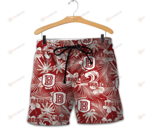 Bradley Braves Men Shorts Tropical Seamless