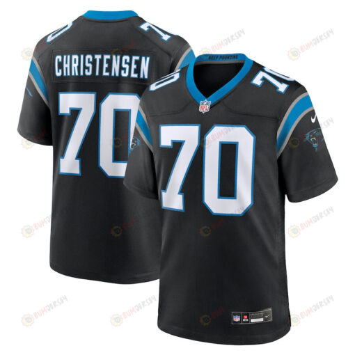 Brady Christensen 70 Carolina Panthers Team Game Men Jersey - Black