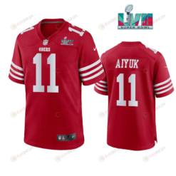 Brandon Aiyuk 11 San Francisco 49Ers Super Bowl LVII Men's Jersey- Scarlet