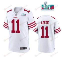 Brandon Aiyuk 11 San Francisco 49Ers Super Bowl LVII Men's Jersey- White