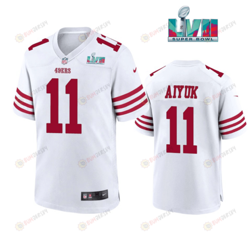 Brandon Aiyuk 11 San Francisco 49Ers Super Bowl LVII Men's Jersey- White