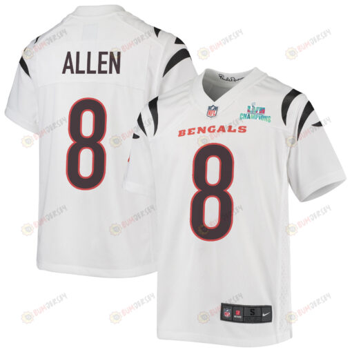 Brandon Allen 8 Cincinnati Bengals Super Bowl LVII Champions Youth Jersey - White