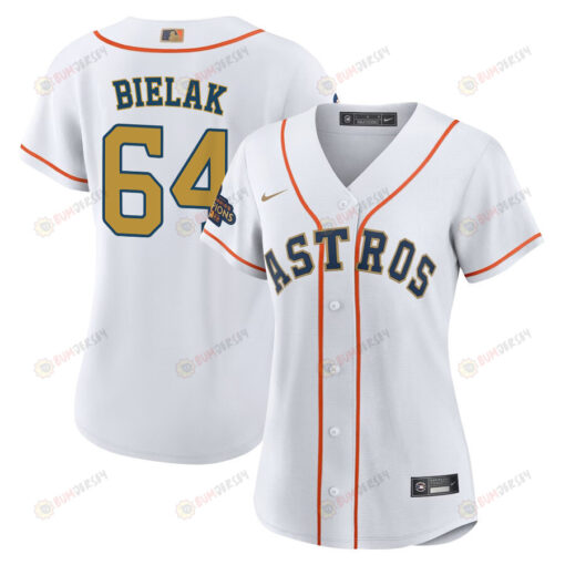 Brandon Bielak 64 Houston Astros 2023 Women Jersey - White/Gold