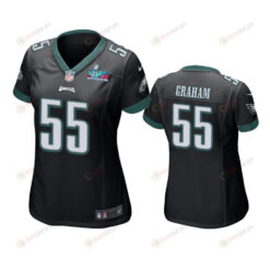 Brandon Graham 55 Philadelphia Eagles Super Bowl LVII Black Game Jersey - Women