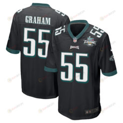 Brandon Graham 55 Philadelphia Eagles Super Bowl LVII Champions 2 Stars Men's Jersey - Black