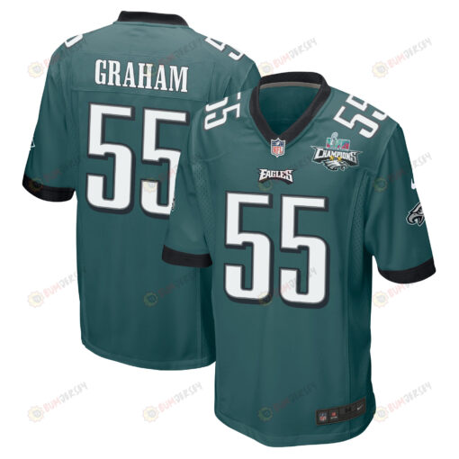 Brandon Graham 55 Philadelphia Eagles Super Bowl LVII Champions 2 Stars Men's Jersey - Midnight Green