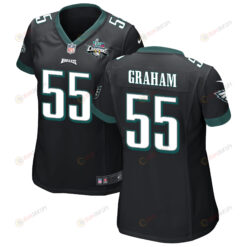 Brandon Graham 55 Philadelphia Eagles Super Bowl LVII Champions 2 Stars WoMen's Jersey - Black