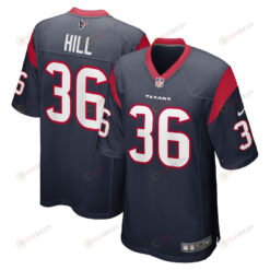 Brandon Hill 36 Houston Texans Team Game Men Jersey - Navy
