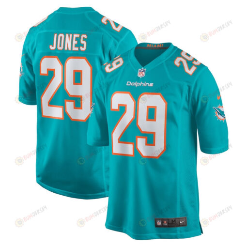 Brandon Jones 29 Miami Dolphins Game Men Jersey - Aqua