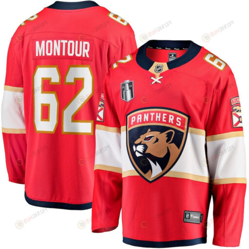 Brandon Montour 62 Florida Panthers 2023 Stanley Cup Final Home Breakaway Player Jersey - Red