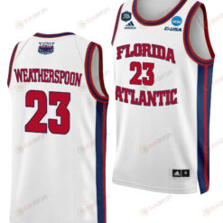 Brandon Weatherspoon 23 FAU Owls 2023 Final Four Basketball Men Jersey- White