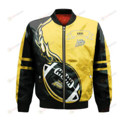 Brandon Wheat Kings Bomber Jacket 3D Printed Flame Ball Pattern