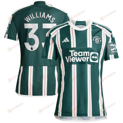 Brandon Williams 33 Manchester United 2023/24 Away Men Jersey - Green