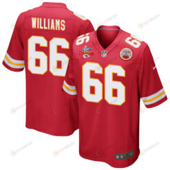 Brandon Williams 66 Kansas City Chiefs Super Bowl LVII Champions 3 Stars Men's Jersey - Red