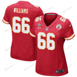 Brandon Williams 66 Kansas City Chiefs Super Bowl LVII Champions 3 Stars WoMen's Jersey - Red