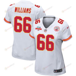 Brandon Williams 66 Kansas City Chiefs Super Bowl LVII Champions 3 Stars WoMen's Jersey - White