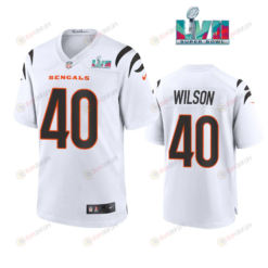 Brandon Wilson 40 Cincinnati Bengals Super Bowl LVII Men's Jersey- White