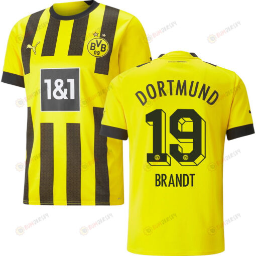 Brandt 19 Borussia Dortmund Men 2022/23 Home Player Jersey - Yellow