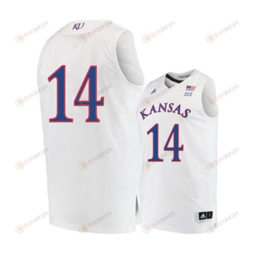 Brannen Greene 14 Kansas Jayhawks Basketball Men Jersey - White