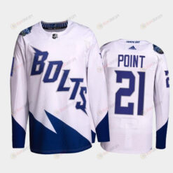 Brayden Point Lightning 2022 Stadium Series White Primegreen Jersey