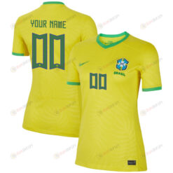 Brazil Women's National Team 2023-24 World Cup Custom 00 Home Women Jersey