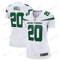 Breece Hall 20 New York Jets Women's Away Game Player Jersey - White
