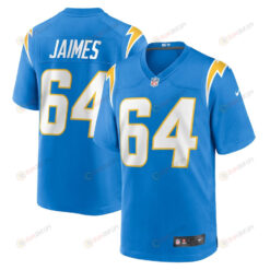Brenden Jaimes 64 Los Angeles Chargers Game Jersey - Powder Blue