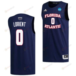 Brenen Lorient 0 FAU Owls 2023 March Madness Basketball Men Jersey- Navy