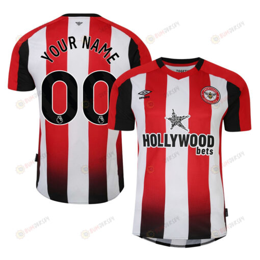 Brentford FC 2023-24 Premier League Home Custom Men Jersey - Red