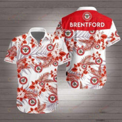 Brentford Football Club Short Sleeve Curved Hawaiian Shirt