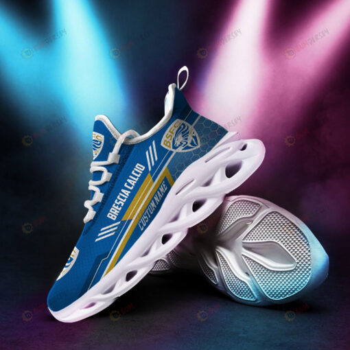 Brescia Calcio Logo Pattern Custom Name 3D Max Soul Sneaker Shoes In Blue