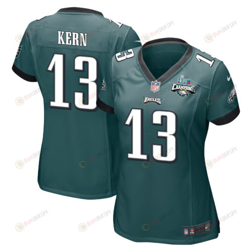 Brett Kern 13 Philadelphia Eagles Super Bowl LVII Champions 2 Stars WoMen's Jersey - Midnight Green