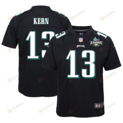 Brett Kern 13 Philadelphia Eagles Super Bowl LVII Champions 2 Stars Youth Jersey - Black