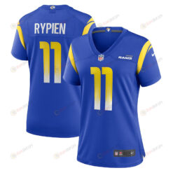 Brett Rypien 11 Los Angeles Rams Game Women Jersey - Royal