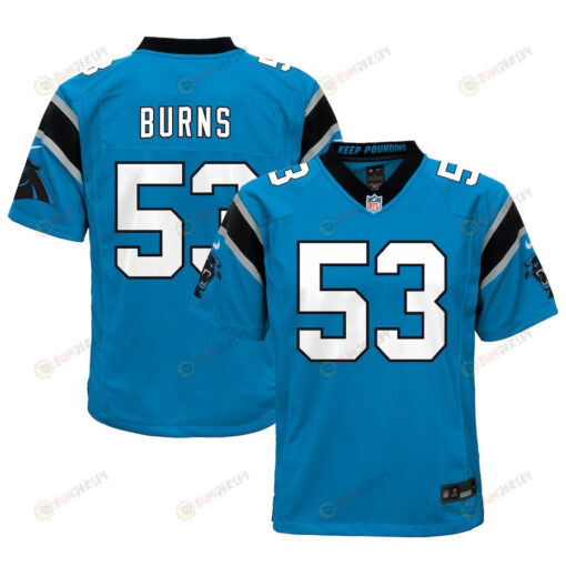 Brian Burns 53 Carolina Panthers Youth Alternate Game Jersey - Blue