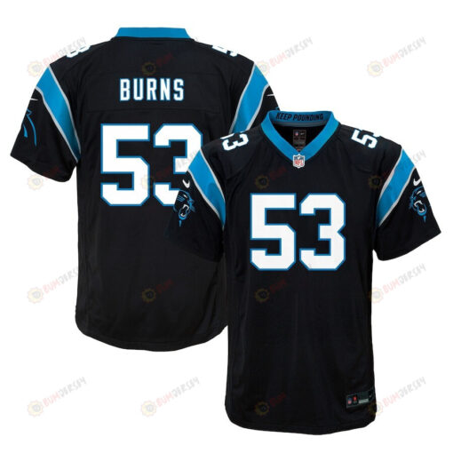 Brian Burns 53 Carolina Panthers Youth Jersey - Black