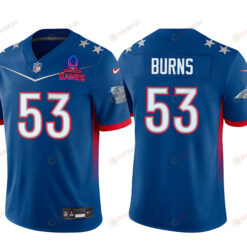 Brian Burns 53 Panthers Pro Bowl 2023 Patch Men Jersey - Blue