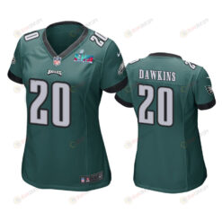 Brian Dawkins 20 Philadelphia Eagles Super Bowl LVII Game Jersey - Women Green