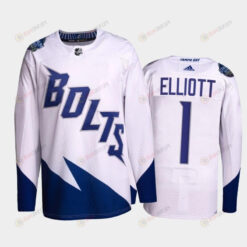 Brian Elliott Lightning 2022 Stadium Series White Primegreen Jersey