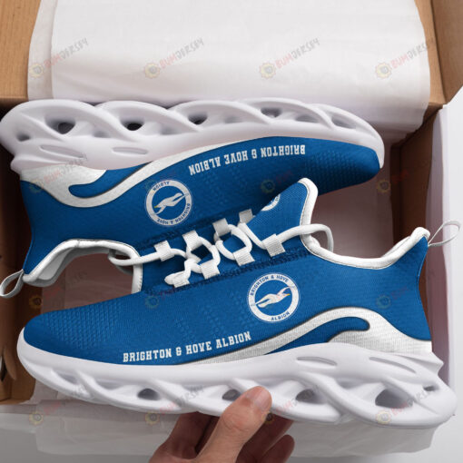 Brighton & Hove Albion Logo Pattern 3D Max Soul Sneaker Shoes In Blue