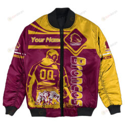 Brisbane Broncos Bomber Jacket 3D Printed Personalized Pentagon Style