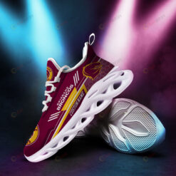 Brisbane Broncos Logo Pattern Custom Name 3D Max Soul Sneaker Shoes