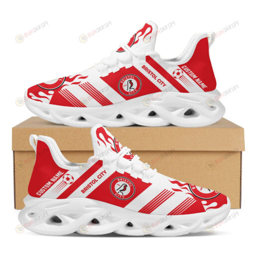 Bristol City Logo Custom Name Pattern 3D Max Soul Sneaker Shoes