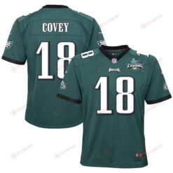 Britain Covey 18 Philadelphia Eagles Super Bowl LVII Champions 2 Stars 2 Stars Youth Jersey - Black