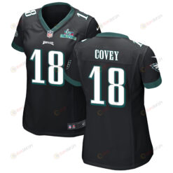 Britain Covey 18 Philadelphia Eagles Super Bowl LVII Champions WoMen's Jersey - Black