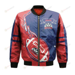 Brock Badgers Bomber Jacket 3D Printed Flame Ball Pattern