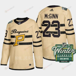 Brock McGinn 23 Pittsburgh Penguins 2023 Winter Classic Cream Jersey