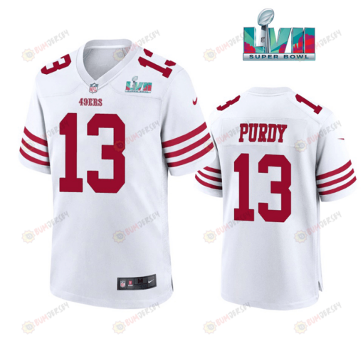 Brock Purdy 13 San Francisco 49Ers Super Bowl LVII Game White Jersey